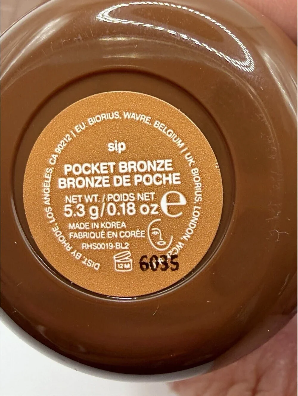Rhode Pocket Bronze Sip Cream Bronzer Stick 5.3g 0.18oz New In Box NIB